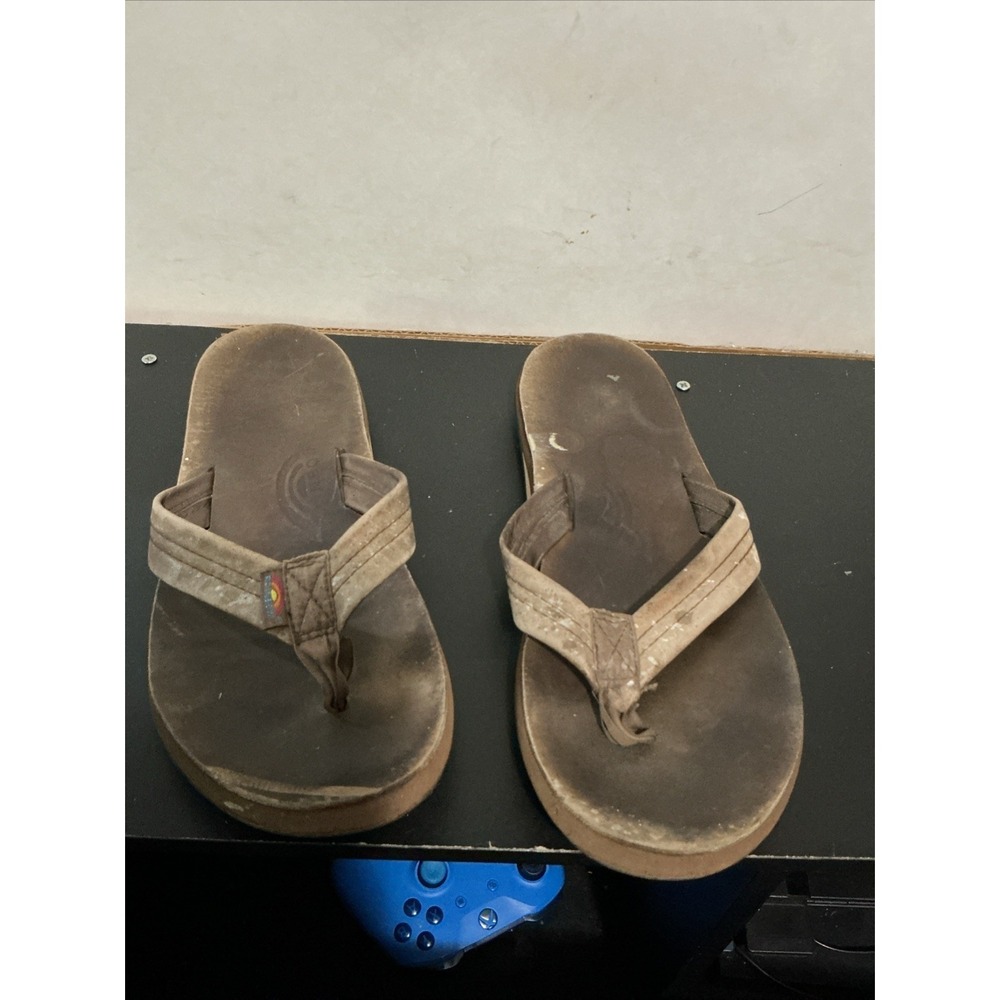 Men's Rainbow Flip Flops - NO SIZE - Tan